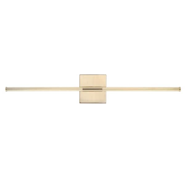 JONATHAN Y Makena 28 in. Gold Dimmable Integrated LED Metal Wall