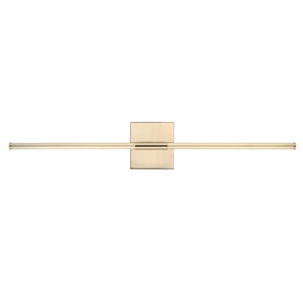 JONATHAN Y Makena 28 in. Gold Dimmable Integrated LED Metal Wall 