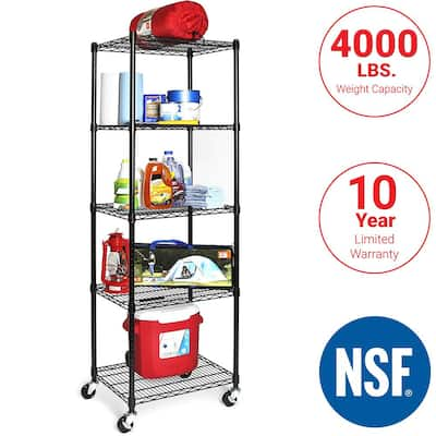 WorkPro 3-Tier Garage Shelving Unit, Heavy Duty Metal Storage Rack, 50W x 47H x 18D Height Adjustable, Industrial Shelving for Garage, Warehouse, Shop