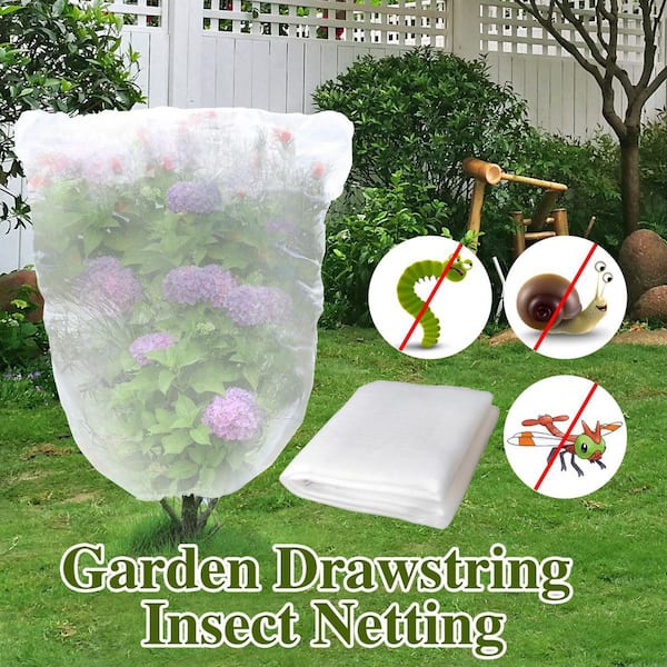 72 in. H x 72 in. W Drawstring Insect Net Outdoor Tree Cover Plant Cover