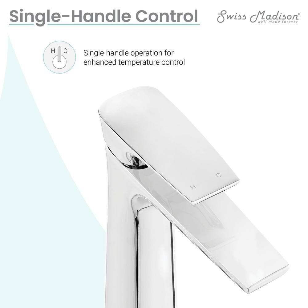 Monaco Chrome Single-Handle High Arc Bathroom Faucet