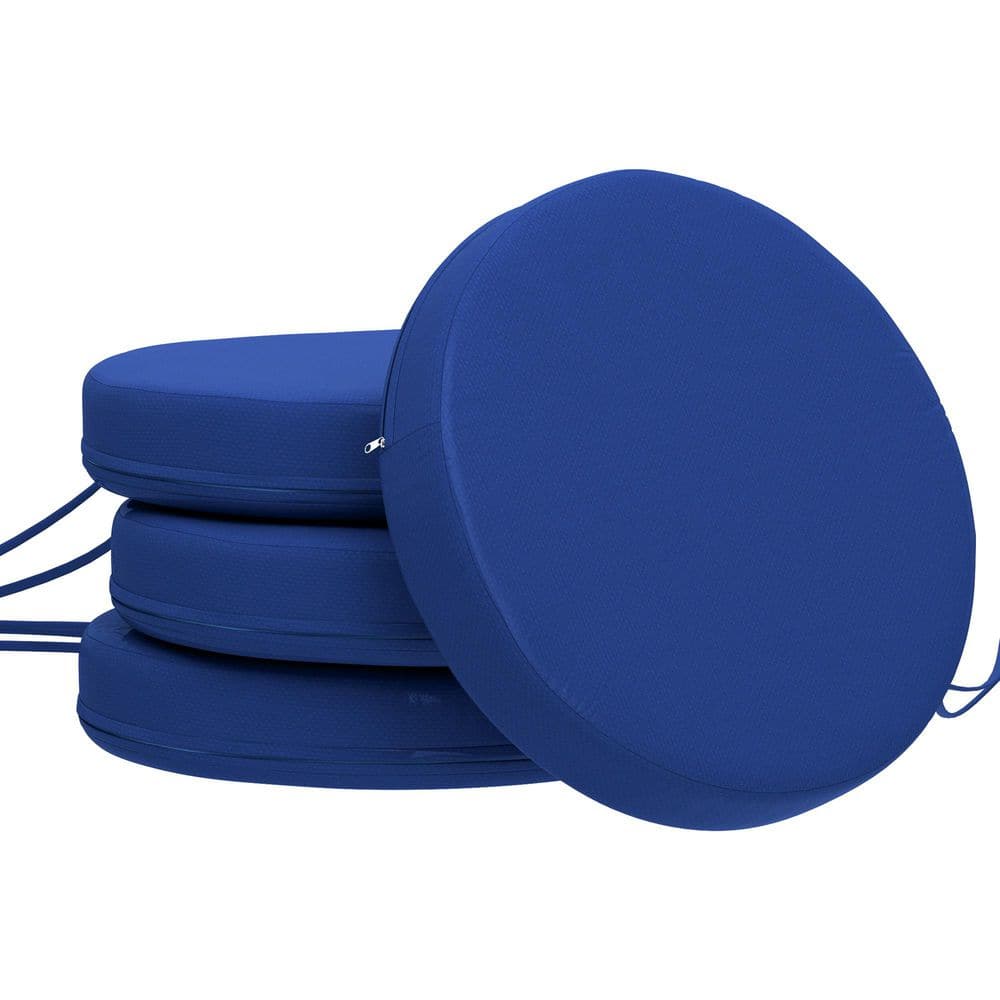 15 in. x 3 in. Outdoor Chair Cushions of 4 of Pieces, Thick Round Seat Dini