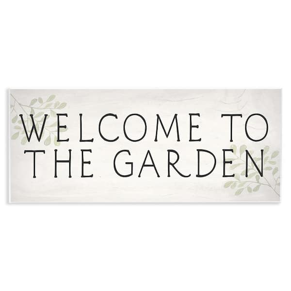 Stupell Industries Vintage Welcome Gardener by Daphne Polselli Unframed Nature Graphic Art Print 7 in. x 17 in.