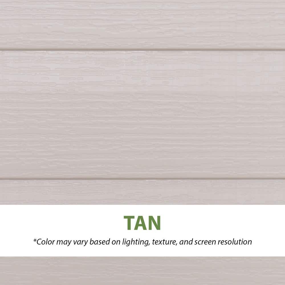 Lifetime Tan and Brown Polyethylene Outdoor Storage Shed with Double Doors, 10 x 8 ft.