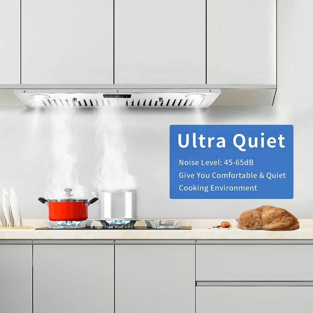 30-Inch Stainless Steel Insert Range Hood with LED Lights