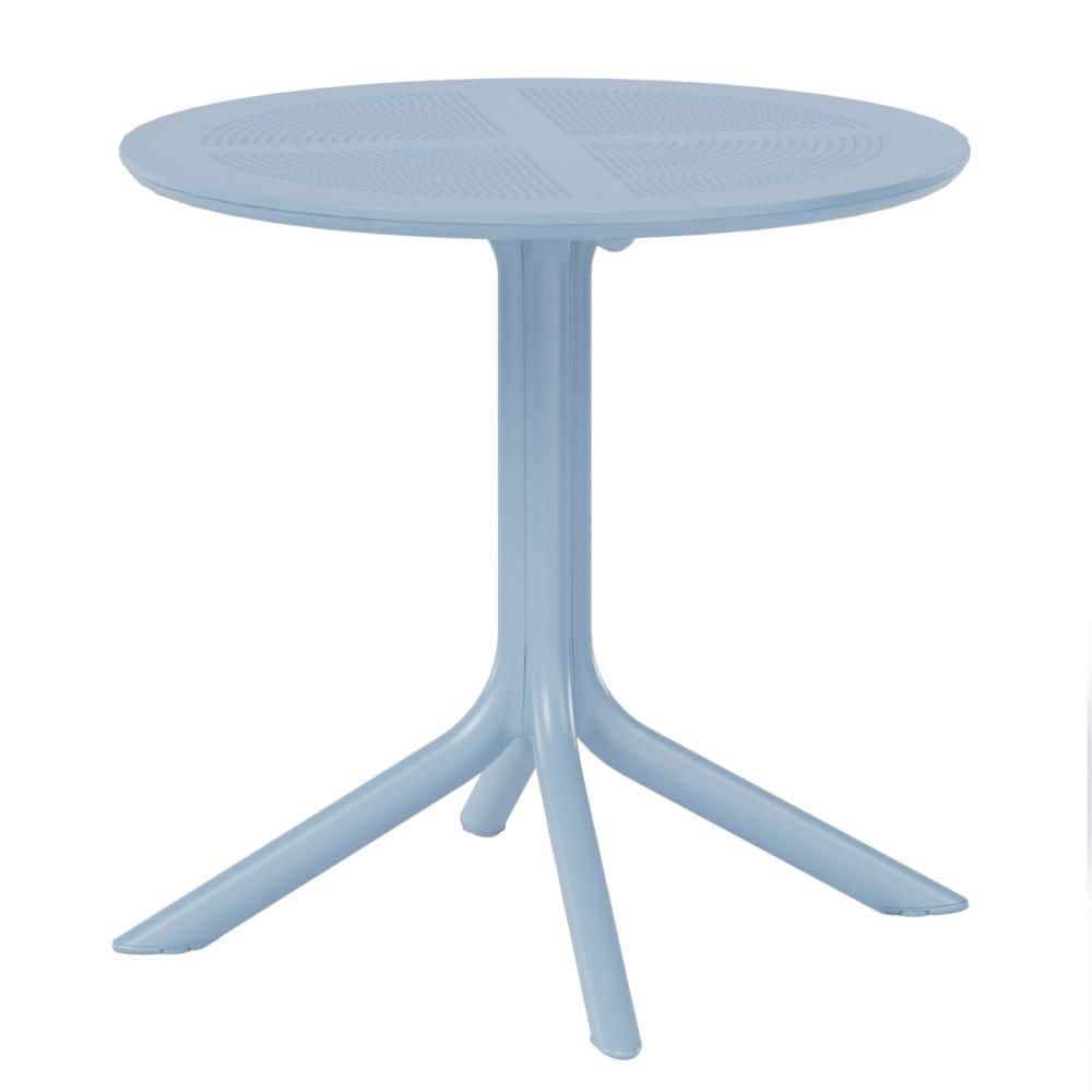"Frond&Form Modern Outdoor Patio Poly Plastic 31.5"" Round Dining Table in Blue" price history on PriceWatchPro