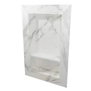 17 in. x 26 in. Recessed Shampoo Caddy in Calcutta Gold