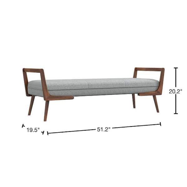 Ashcroft Furniture Co Poppy Mid Century Modern Rectangular Fabric