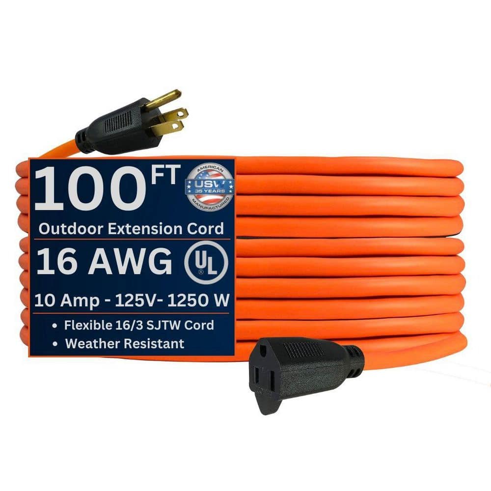 100 ft. 16 / 3 Light Duty Indoor/Outdoor Extension Cord, Orange price history on PriceWatchPro