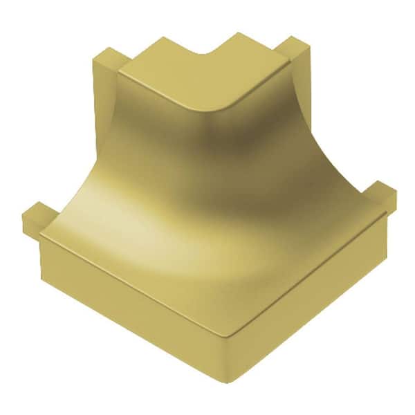 Schluter Dilex-AHK Satin Brass Anodized Aluminum 1/2 in. x 1 in. Metal 90 Degree Outside Corner