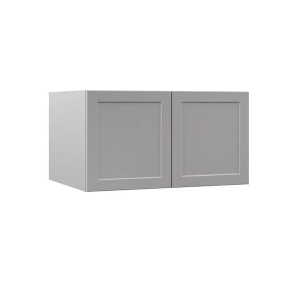 Hampton Bay Designer Series Melvern Assembled 33x18x24 in. Wall Kitchen Cabinet in Heron Gray