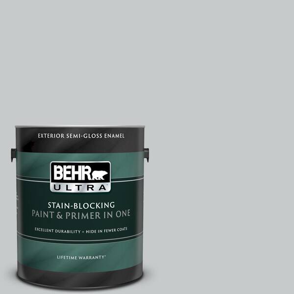 BEHR ULTRA 1 gal. #UL260-17 Burnished Metal Semi-Gloss Enamel Exterior Paint and Primer in One