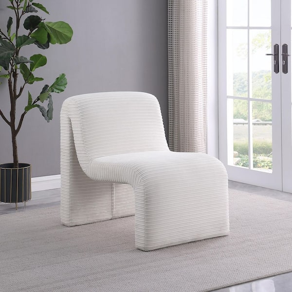 Coaster Drayton Ivory Upholstered Armless Accent Chair
