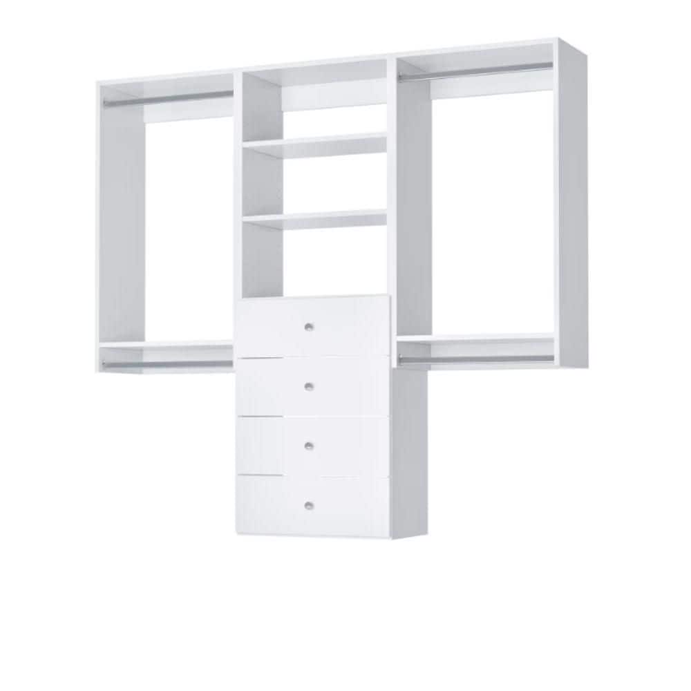 Vista Collection 94.5 in W-94.5 in W Gray Closet Kit Premium Closet Kit Wall Mounted 9-Shelf Wood Closet System price history on PriceWatchPro
