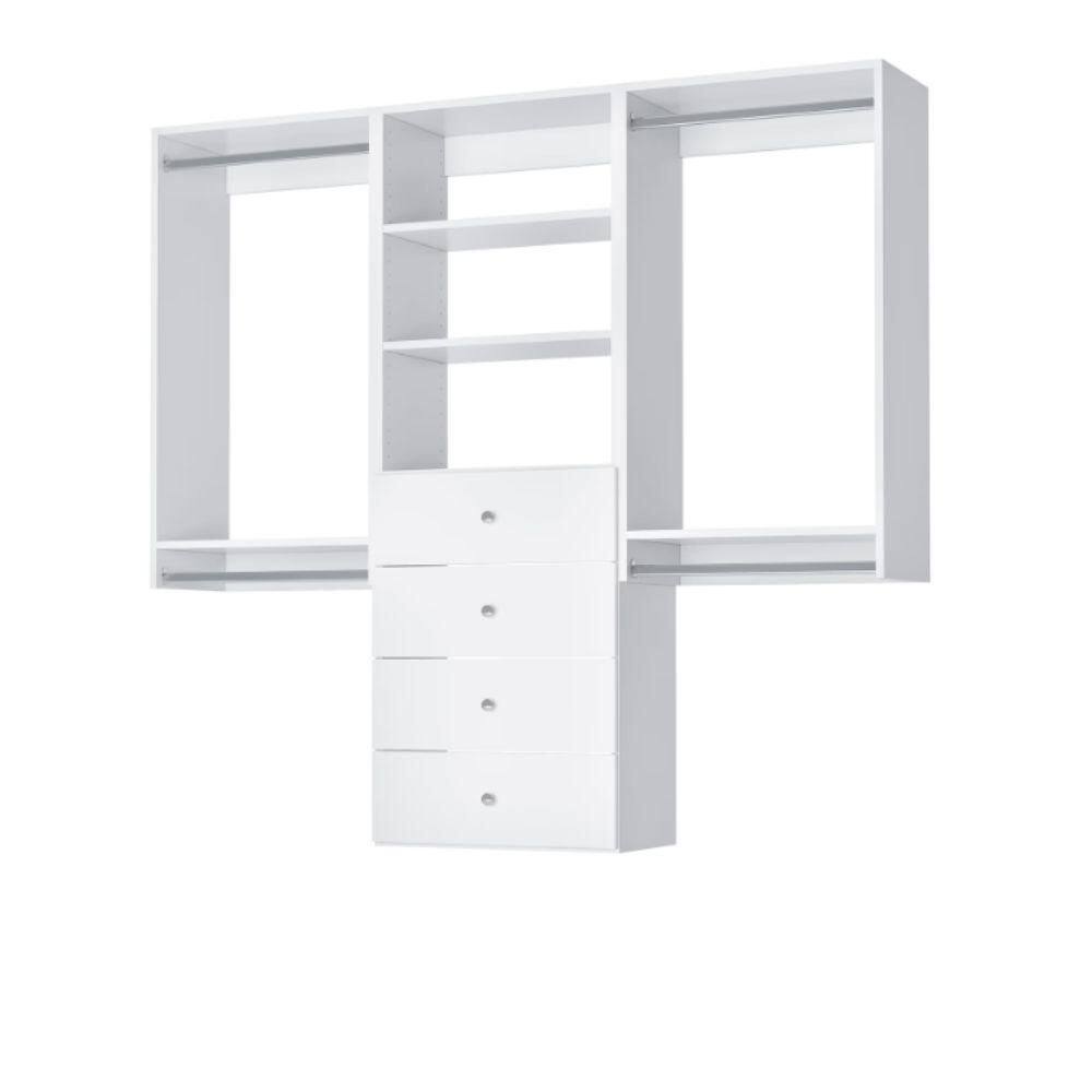 Vista Collection 73.5 in. W White Closet Kit Premium Closet Kit Wall Mounted 9-Shelf Wood Closet System price history on PriceWatchPro