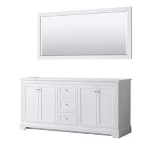 Avery 71 in. W x 21.75 in. D Bathroom Vanity Cabinet Only with Mirror in White