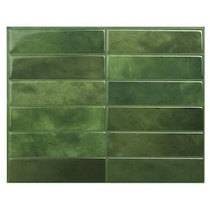 Morocco Sefrou Green 11.43 in. x 9 in. Vinyl Peel and Stick Tile (2.84 sq. ft./ 4-Pack)