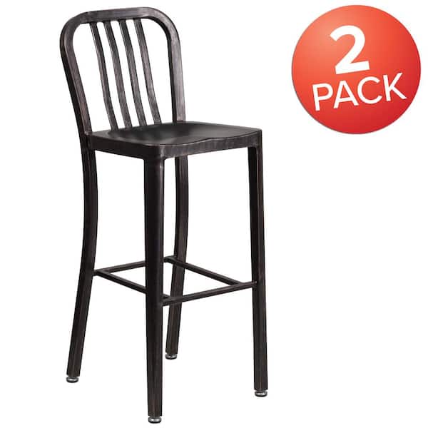 Carnegy Avenue Metal Outdoor Bar Stool (2-Pack)