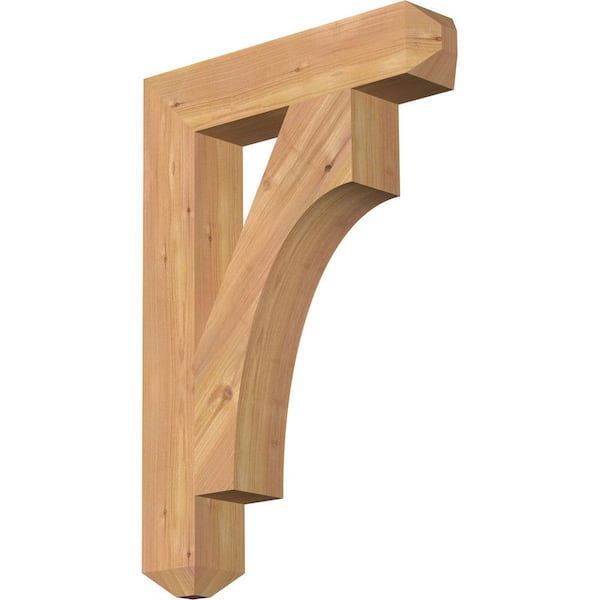 Ekena Millwork 3.5 in. x 26 in. x 18 in. Western Red Cedar Westlake Craftsman Smooth Bracket