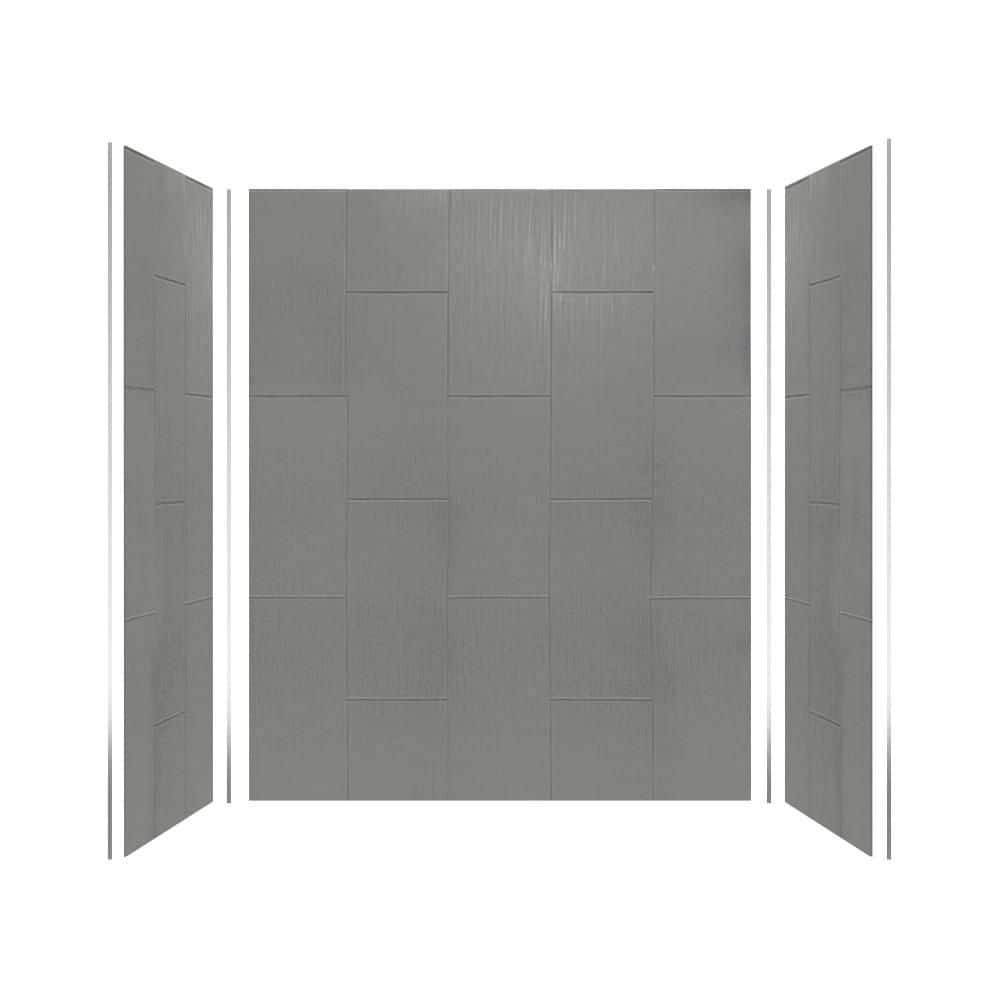 Prodigy 72" High Dark Grey Vertical Tile Shower Wall Kit