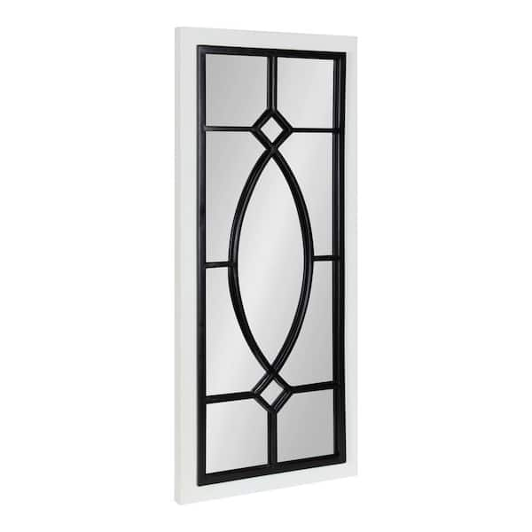 Kate and Laurel Alysia Rectangle White Mirror 212946 - The Home Depot