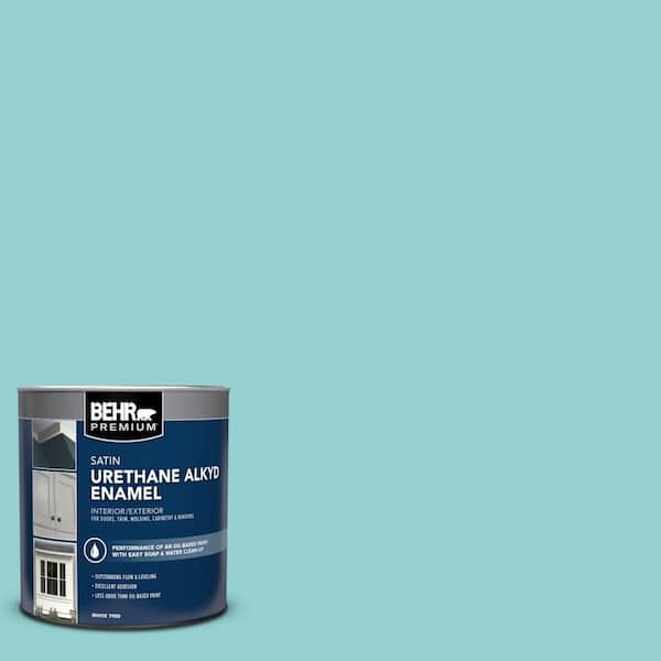 BEHR PREMIUM 1 qt. #M460-3 Big Surf Satin Enamel Urethane Alkyd Interior/Exterior Paint