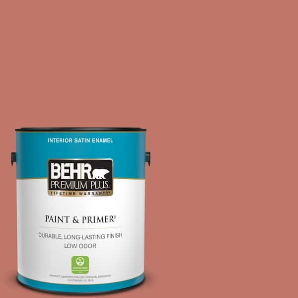 BEHR PREMIUM PLUS 1 gal. Home Decorators Collection #HDC-FL14-2 November Satin Enamel Low Odor Interior Paint & Primer