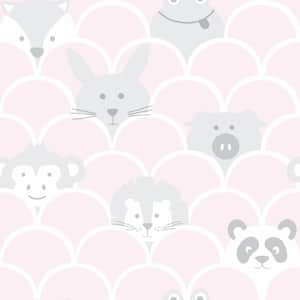 Peek a Boo Geo Pink Non-Pasted Wallpaper (Covers 56 sq. ft.)