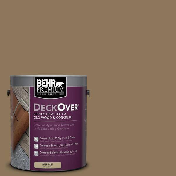 BEHR Premium DeckOver 1 gal. #SC-153 Taupe Solid Color Exterior Wood and Concrete Coating