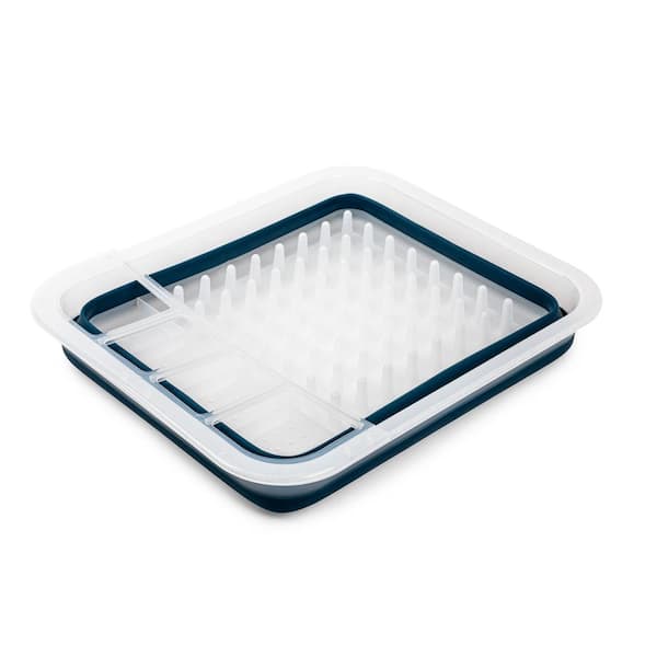 Basicwise 17.5-in W x 12.5-in L x 7.5-in H Plastic Dish Rack in