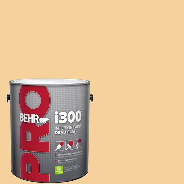 BEHR PRO 1 gal. #320C-3 Honey Butter Dead Flat Interior Paint