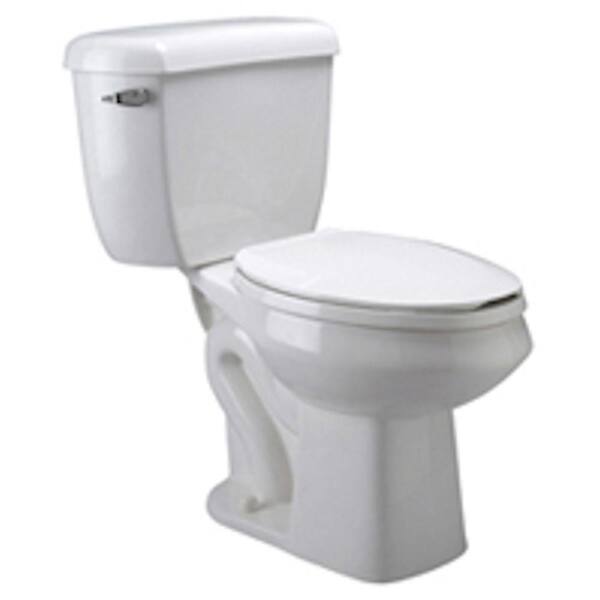 Zurn 2-Piece 1.1 GPF Single Flush Elongated Toilet in White with Pressure Assist, ADA Height, Seat Not Included