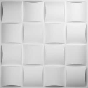 5/8 in. x 19-5/8 in. x 19-5/8 in. PVC White Baile EnduraWall Decorative 3D Wall Panel (2.67 sq. ft.)