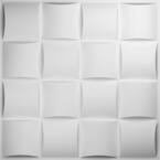 5/8 in. x 19-5/8 in. x 19-5/8 in. PVC White Baile EnduraWall Decorative 3D Wall Panel