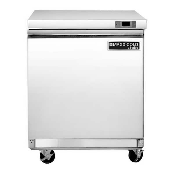 Unbranded V-Series 1-Door Undercounter Freezer, 29-Watt 7.8 cu. ft. in Stainless Steel
