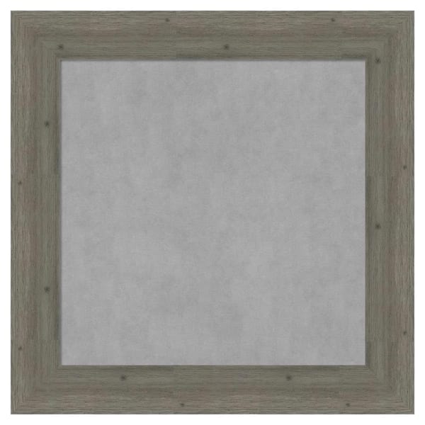 Amanti Art Fencepost Grey 31 in. x 31 in. Framed Magnetic Board