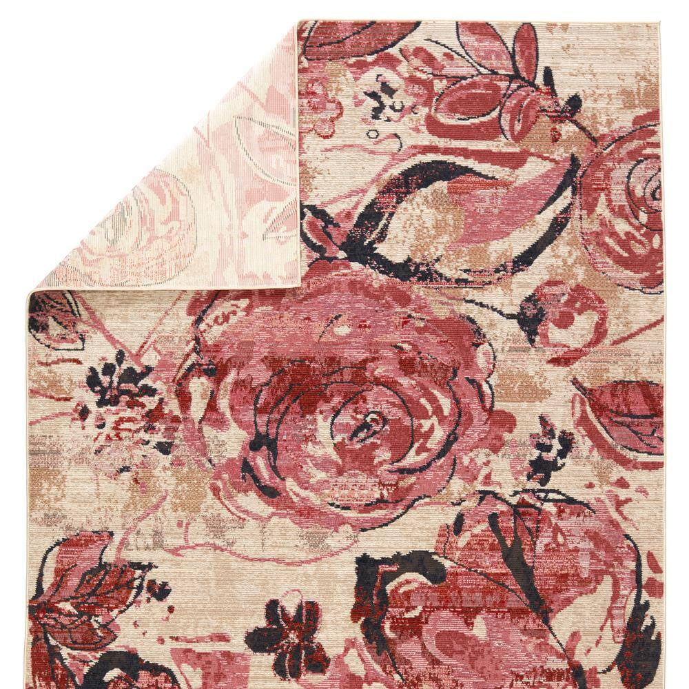 Hermione Red Floral 8' x 10' Synthetic Area Rug