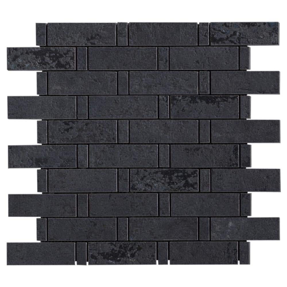 Ivy Hill Tile Mantis Black Gold 6 in. x 0.35 in. Matte Porcelain Floor ...