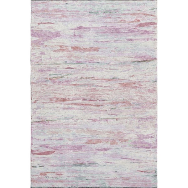 Mayfield Premium Machine Washable Abstract AMF1985 Blush 5 ft. x 7 ft. 6 in. Area Rug