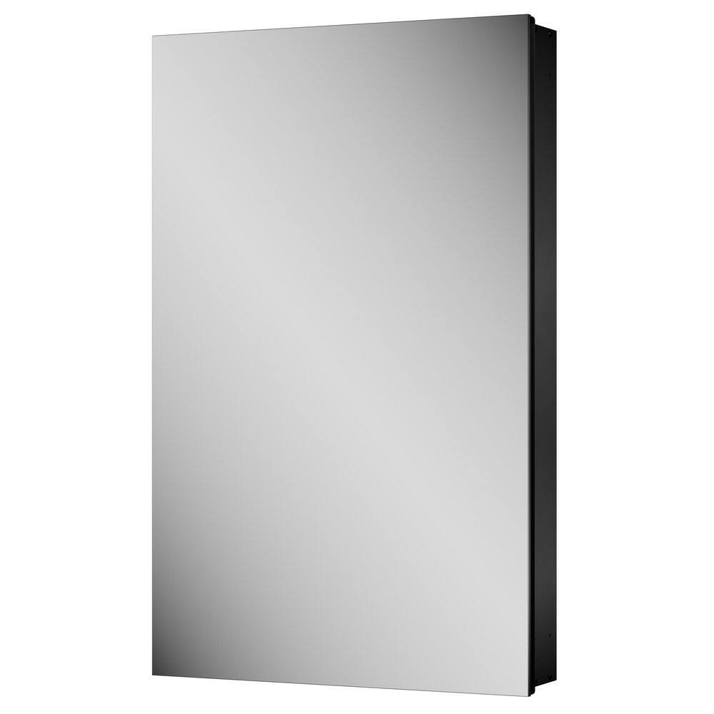 20 in. W x 32 in. H Rectangular Frameless Aluminum Black Recessed or Surface Mount Medicine Cabinet with Mirror price history on PriceWatchPro