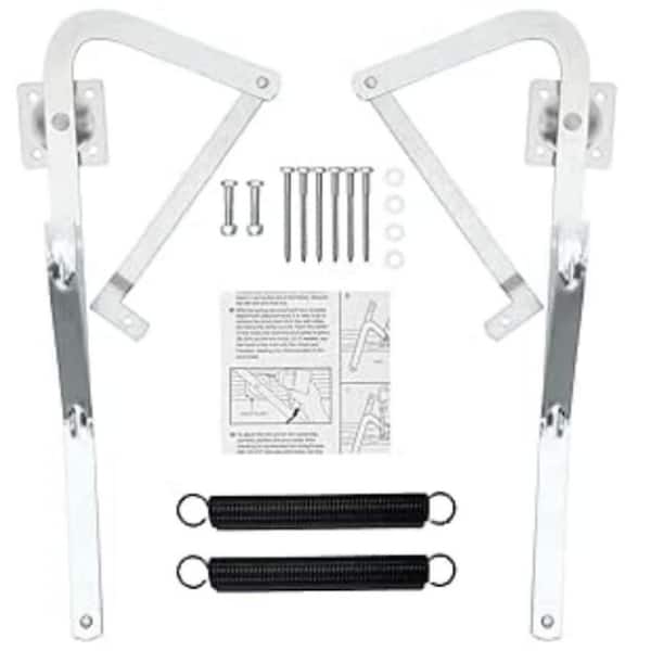 Wall Mount Attic Ladder Hinge Arms with Springs, Heavy Duty Thick Galvanized Steel Material, Easy to install