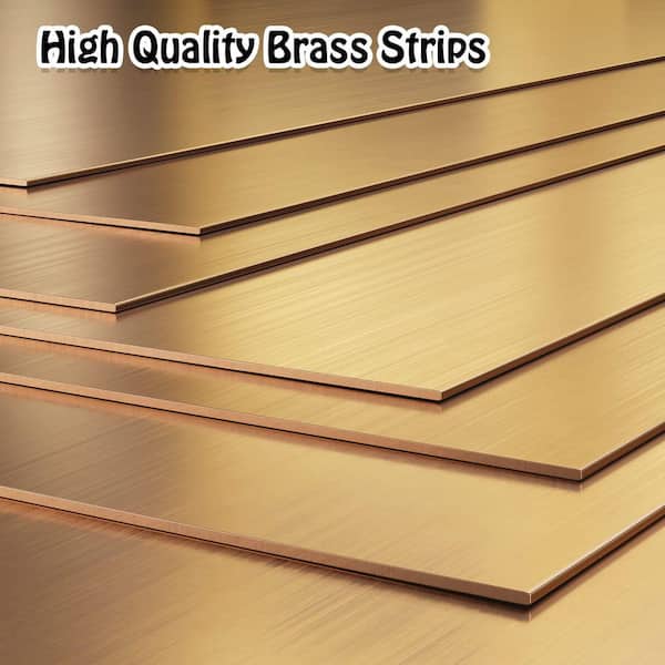 Afoxsos 6 in. Brass Shim Stock Assortment 24-Pack 6 in. Length