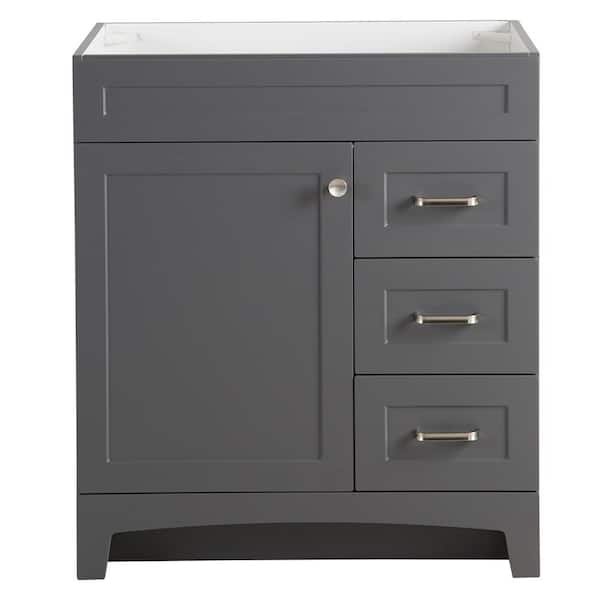 Home Decorators Collection Thornbriar 30 in. W x 22 in. D x 34 in. H Bath Vanity Cabinet without Top in Cement