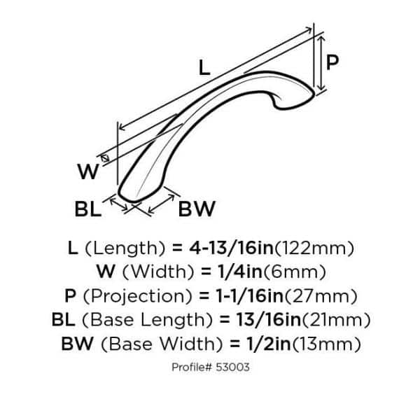 Satin Nickel 3.75'' Arch Cabinet Pulls with Mounting Hardware