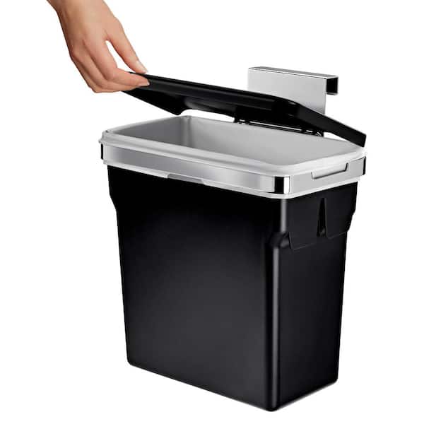simplehuman 10-Liter Black In-Cabinet Trash Can-CW1643 - The Home Depot