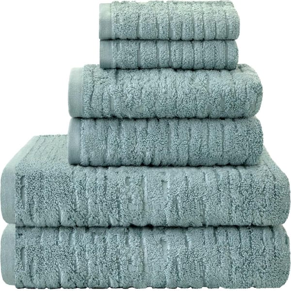 Teal Cotton 6-Piece Towel Set
