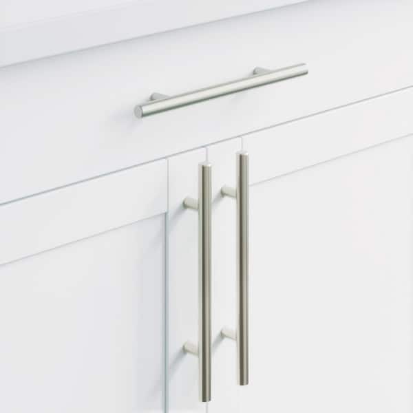 10-Pack Hollis 5-1/16 in. (128 mm) Modern Brushed Nickel Cabinet Bar Pulls