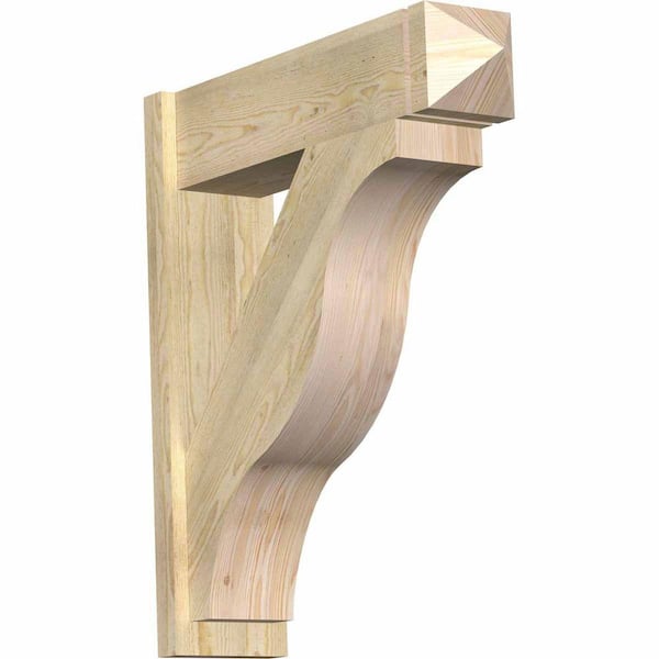 Ekena Millwork 8 in. x 34 in. x 30 in. Fuston Arts and Crafts Rough Sawn Douglas Fir Outlooker