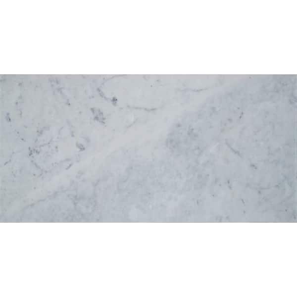 MSI Carrara White 12 in. x 24 in. Honed Marble Floor and Wall Tile (12 sq. ft. / case)
