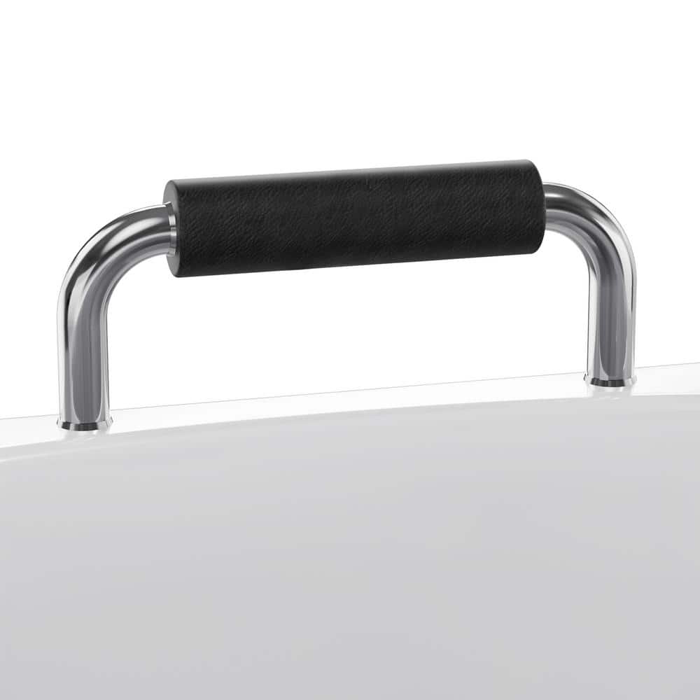 Empava White Acrylic Walk-In Soaking Bathtub with Handrails